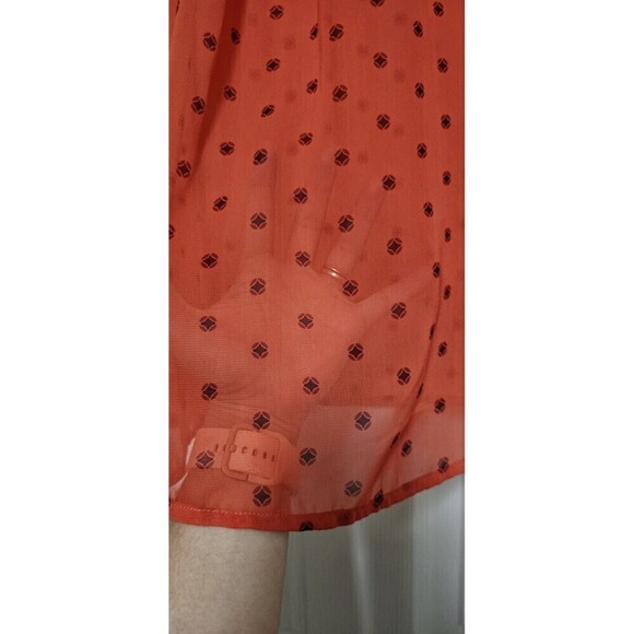 OLD NAVY Sheer Orange Long Sleeve Pullover Women Shirt (M) - Picture 3 of 5